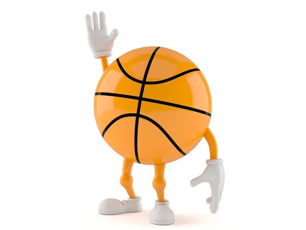 Basketbol karakter üzerinde beyaz izole — Stok fotoğraf