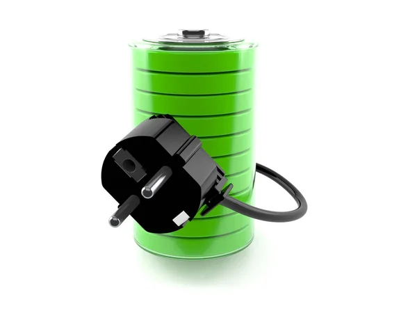 Batteri med elektrisk kontakt — Stockfoto