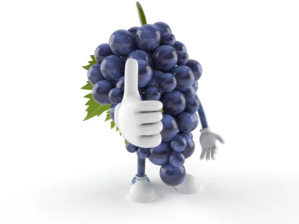 Виноград с большими пальцами вверх — стоковое фото