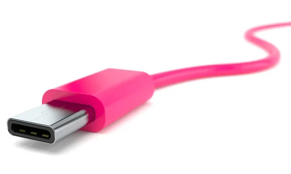 Kabel van de USB-C geïsoleerd op wit — Stockfoto