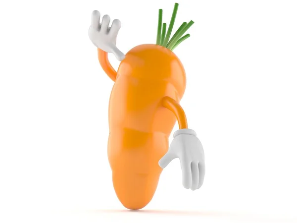 Морквяний персонаж ізольований на білому — стокове фото