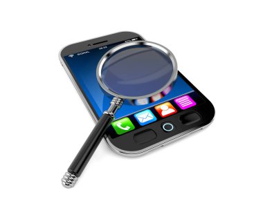Büyüteçli akıllı telefon