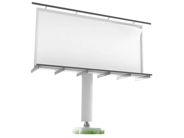 Blank billboard isolated on white — Stock Photo, Image