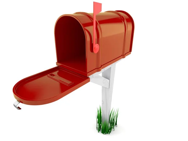 Open mailbox isolated on white — Stock Photo, Image