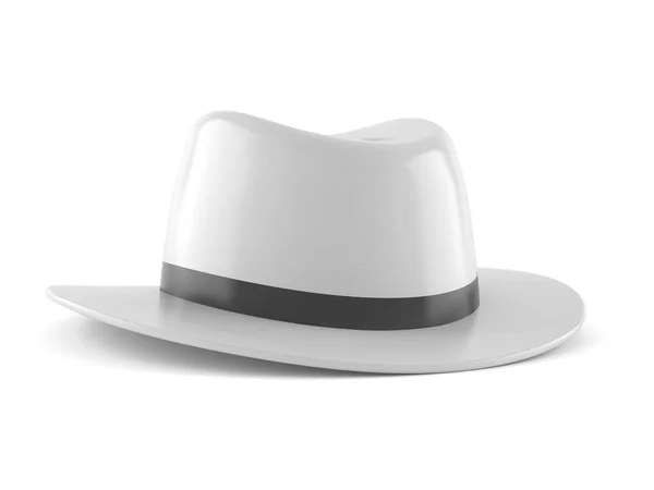 Λευκό καπέλο που απομονώνονται σε λευκό — Φωτογραφία Αρχείου