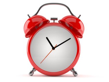 Alarm saati beyaza izole edildi