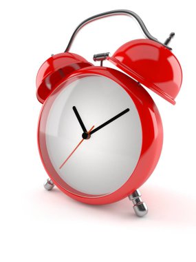 Alarm saati beyaza izole edildi