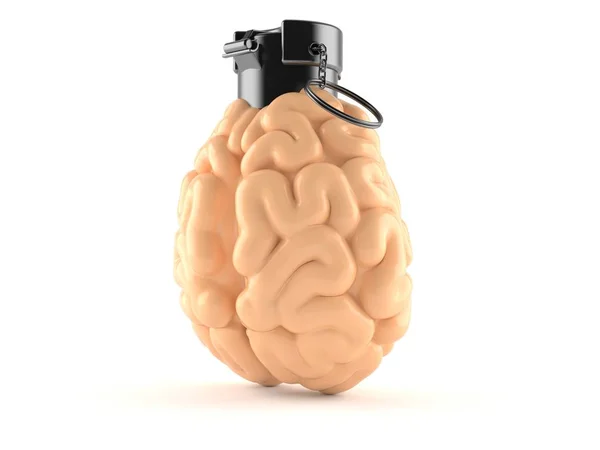 Bomba cerebral isolada no branco — Fotografia de Stock