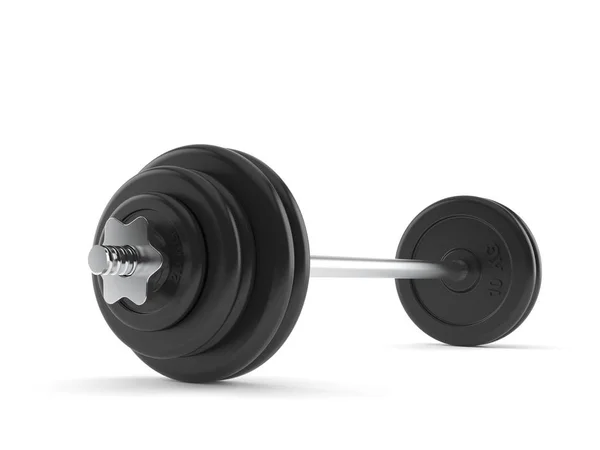 Barbell geïsoleerd op wit — Stockfoto