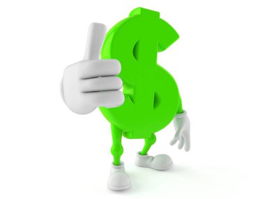 Parmakla işaret eden dolar karakteri.