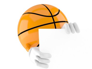 Beyaz tahtanın arkasındaki basketbol karakteri