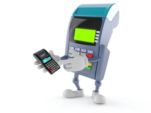 電卓を使用したクレジットカードリーダー文字 — ストック写真