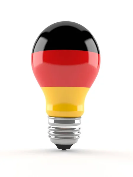 灯泡与德国国旗 — 图库照片
