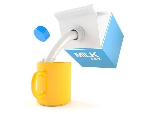 牛奶加杯子 — 图库照片