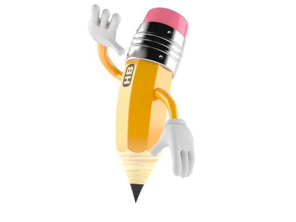 Ołówek postać patrząc w górę — Zdjęcie stockowe