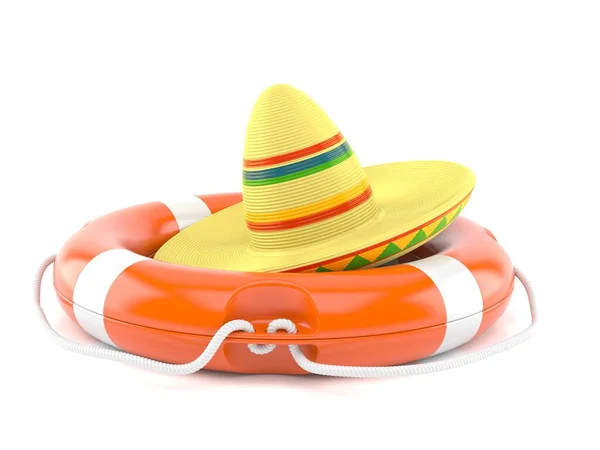 Sombrero con boa di salvataggio — Foto Stock