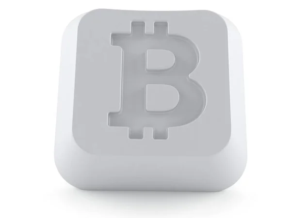 Teclado con símbolo bitcoin —  Fotos de Stock