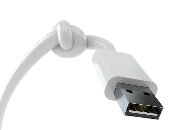 USB-кабель с узлом — стоковое фото