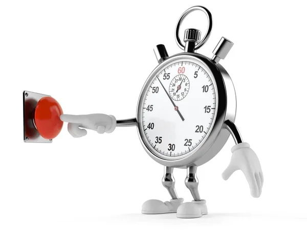 Stopwatch karakter drukknop — Stockfoto