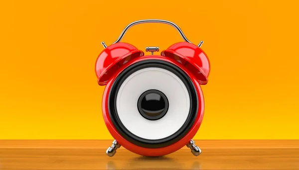Звуковий будильник на помаранчевому фоні — стокове фото