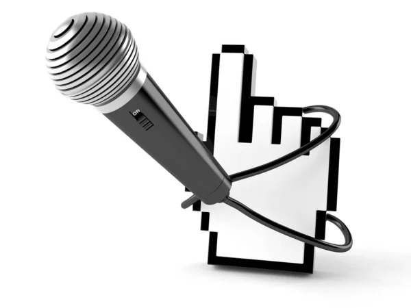 Cursor with microphone — Stock Photo, Image