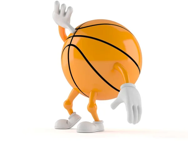 Koszykówka postać patrząc w górę — Zdjęcie stockowe