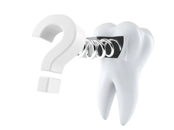 Tooth with question mark — Stock Photo, Image