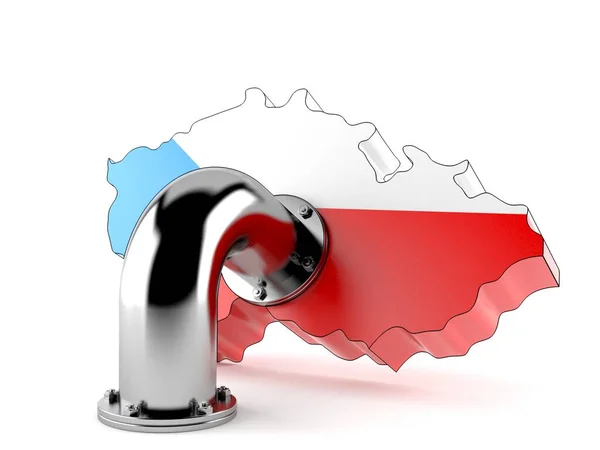 Paese della Repubblica Ceca con gasdotto — Foto Stock