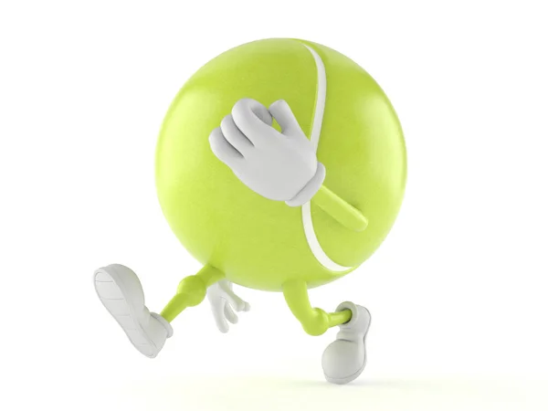 Balle de tennis caractère courir — Photo