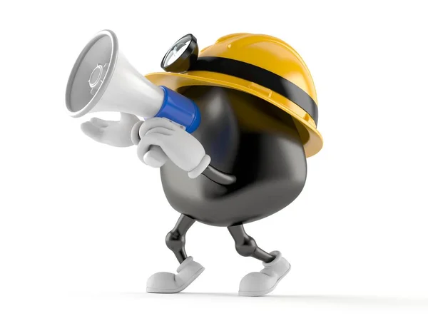 Znak horníka mluvící megafonem — Stock fotografie