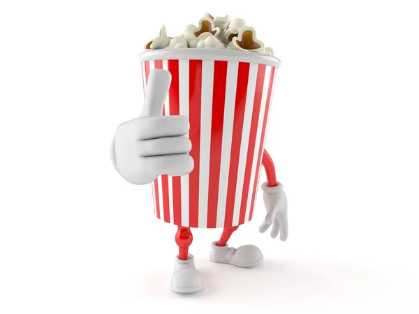 Popcorn-Figur mit erhobenem Daumen — Stockfoto