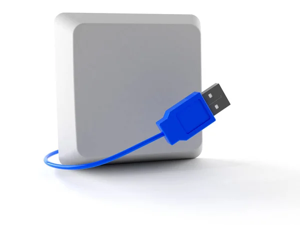 Toetsenbord knop met Usb kabel — Stockfoto