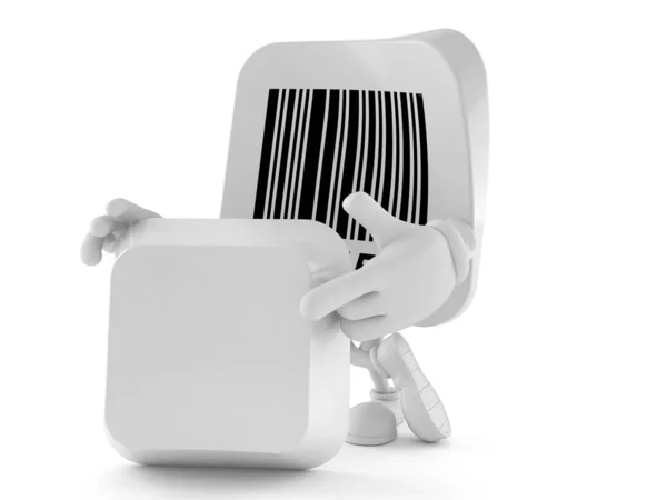 Barcode teken met blanco toetsenbord toets — Stockfoto