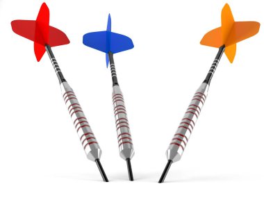 Yere saplanmış dart dartları