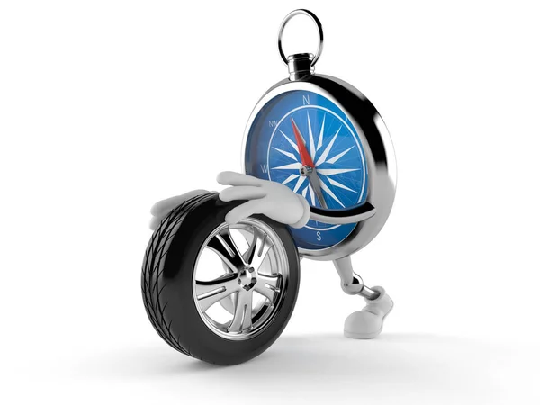 Компас символ кочення запасне колесо — стокове фото