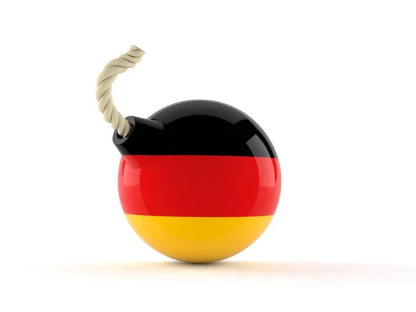 Német zászló a bombán — Stock Fotó