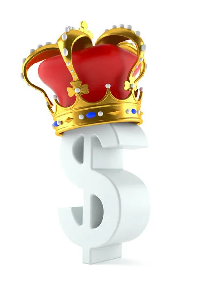 Dollar symbol with crown — Stock Photo, Image