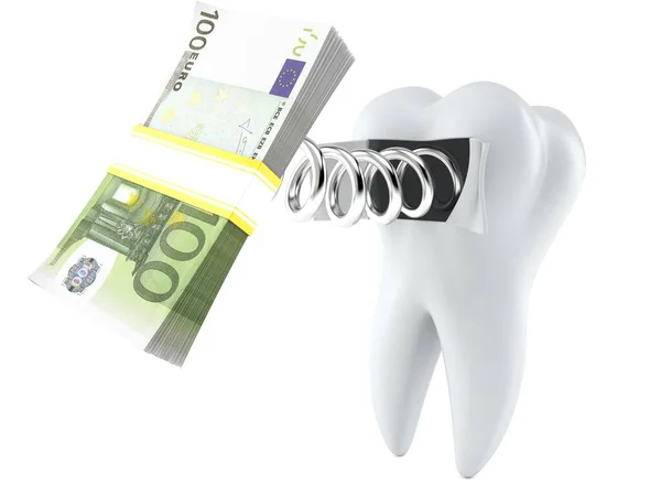 Avro para birimiyle diş — Stok fotoğraf