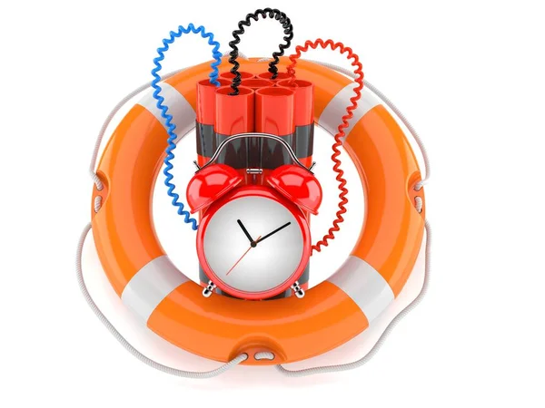 Time bomb with life buoy — Stock Fotó