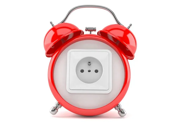 Alarm hodiny s elektrickou zásuvkou — Stock fotografie