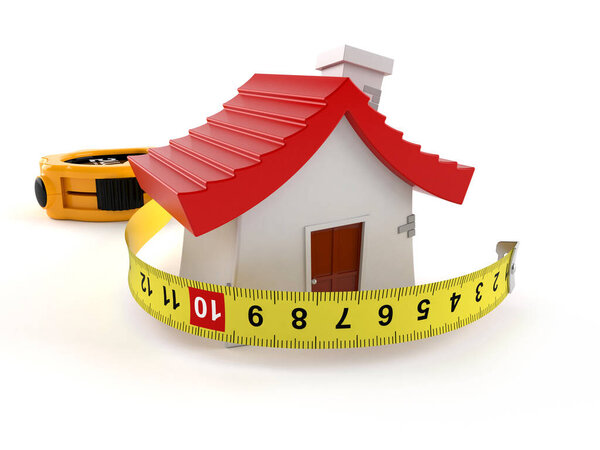House with measuring tape
