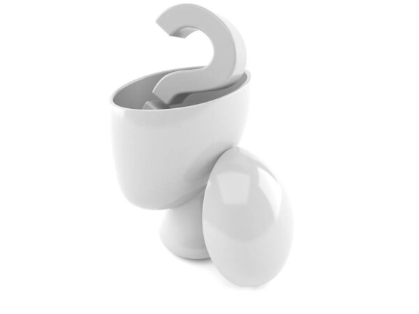 Открытая голова с вопросительным знаком внутри
