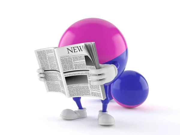 Paintball postava čtení novin — Stock fotografie