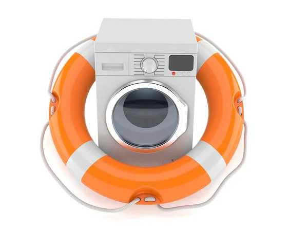 Washing machine with life buoy — Stock Photo, Image