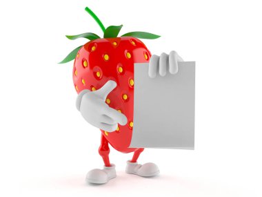 Boş kağıtlı çilek karakteri