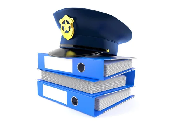 Поліцейський капелюх з кільцевими зв'язками — стокове фото