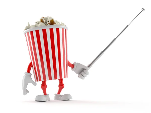 Popcorn-Figur mit Zeigestab — Stockfoto