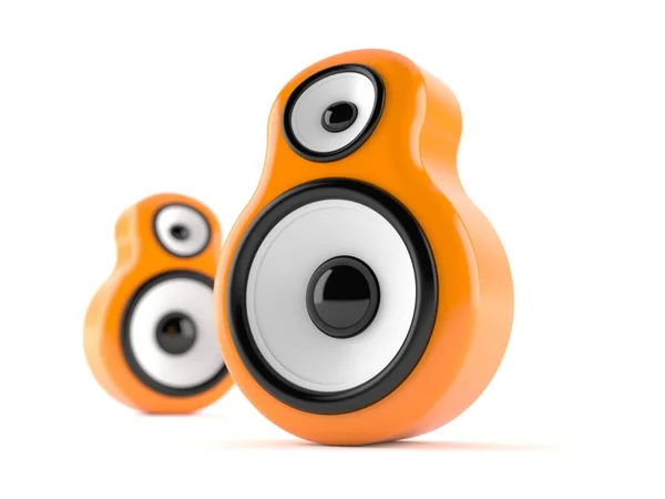 Haut-parleurs audio orange — Photo