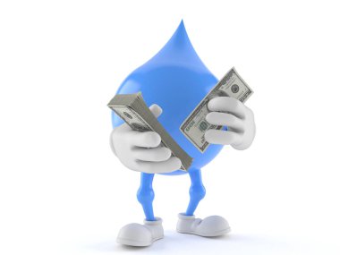 Su damlası karakteri para sayıyor