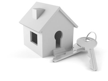 Kapı anahtarı ile küçük ev